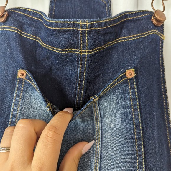 No Boundaries Denim Overalls Juniors Size Large - Picture 6 of 12